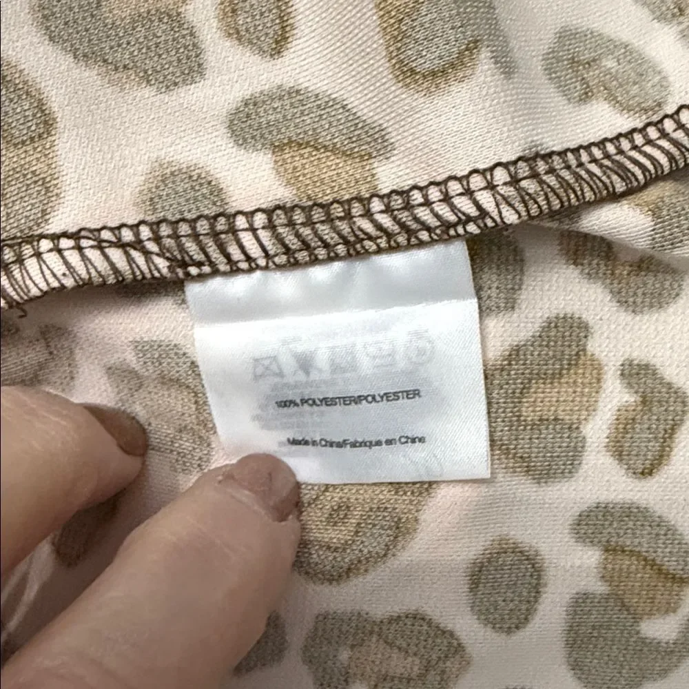 Tory Burch Leopard Print Flutter Sleeve Ruched Waist Dress Size S